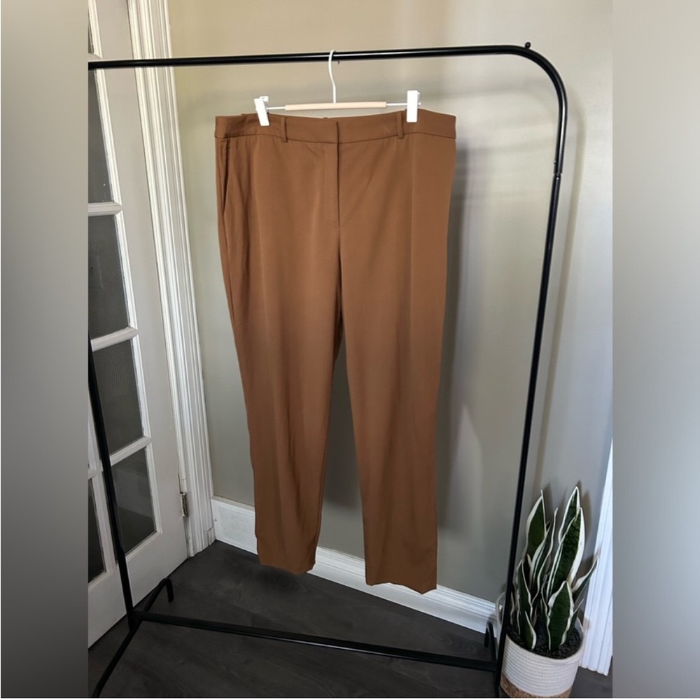 Hugo Boss Brown Straight-Leg Trousers